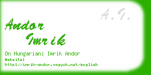 andor imrik business card